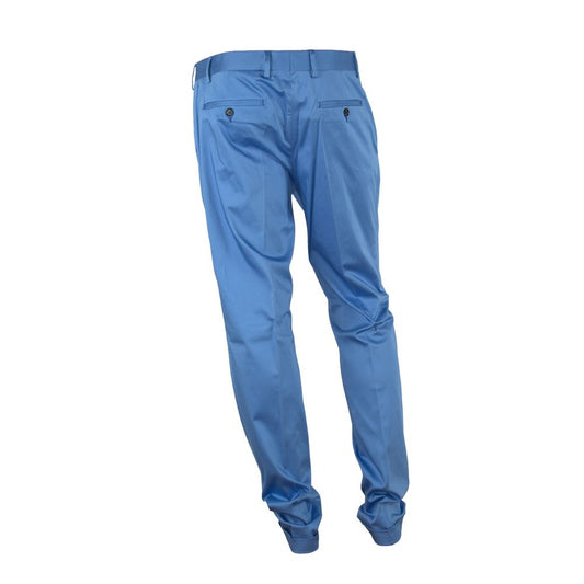 Blaue Herrenhose aus Baumwolle, Made in Italy