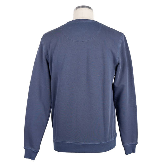 Refrigiwear Blauer Herrenpullover aus Baumwolle mit Brusttasche