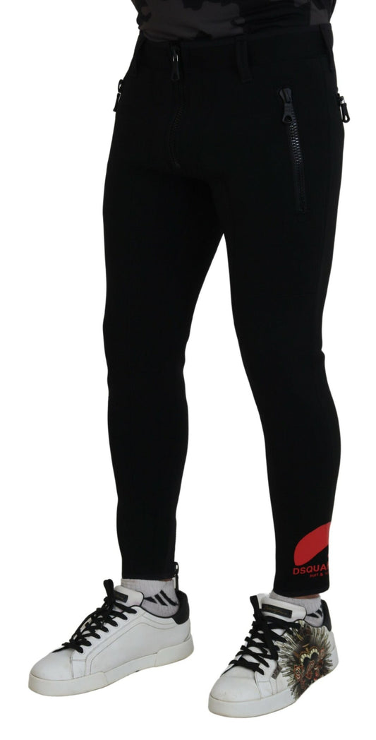 Dsquared² – Slim Fit-Hose aus Polyamid mit Logo-Print hinten