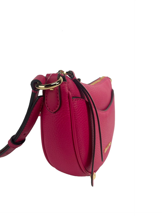 Michael Kors Dover – Kleine Umhängetasche mit Halbmond-Motiv in Rosa