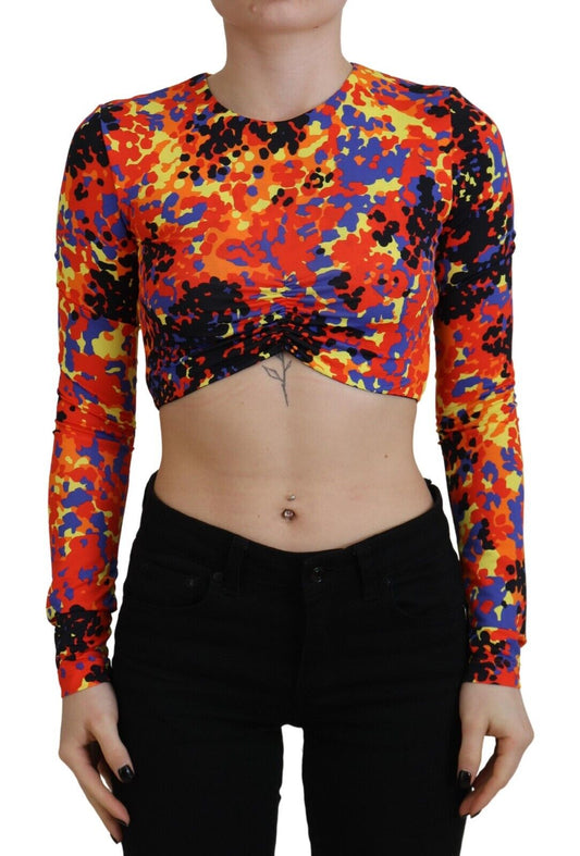 Dsquared² – Mehrfarbiges, kurzärmliges Camisole-Bluse-Top