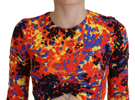 Dsquared² – Mehrfarbiges, kurzärmliges Camisole-Bluse-Top