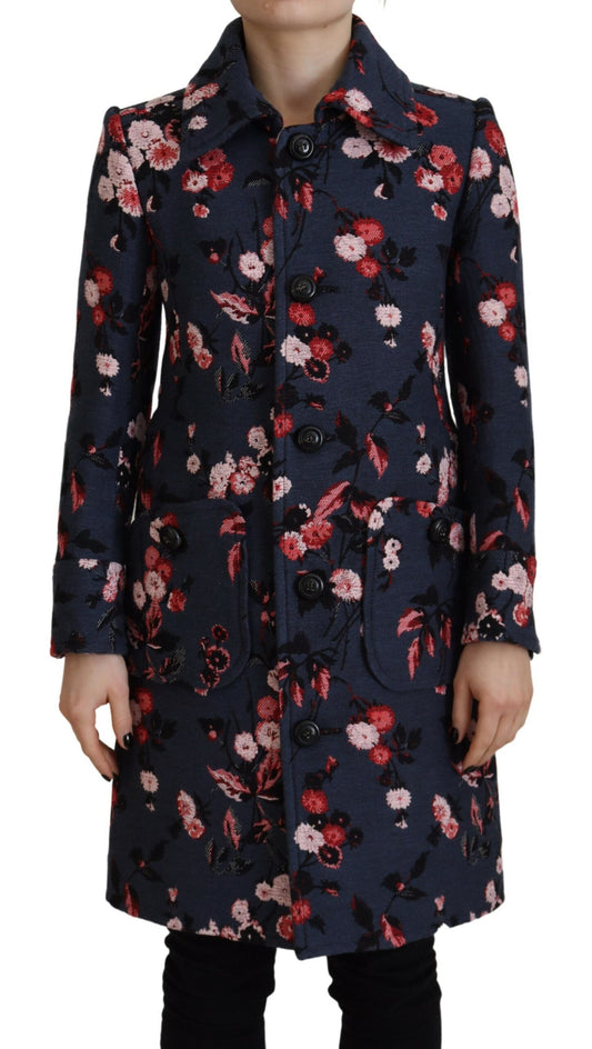 Dsquared² Mehrfarbig bedruckte Damen-Langmantel-Blazerjacke