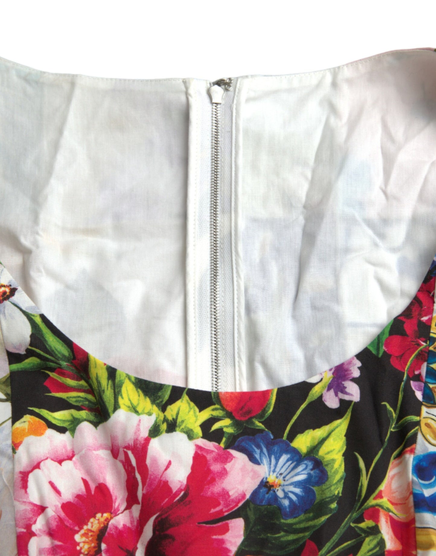 Dolce & Gabbana Mehrfarbiges Patchwork-Minikleid aus Baumwolle im A-Linien-Stil