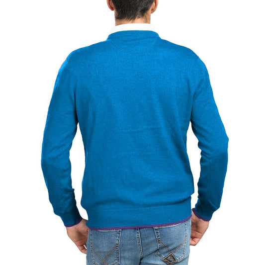 La Martina Blauer Baumwollpullover für Herren