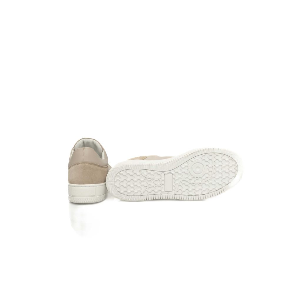 Cerruti 1881 Beige Rindsleder Damen Sneaker
