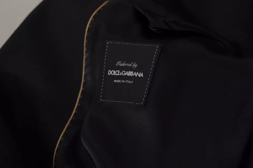 Dolce & Gabbana – Einreihiger Blazer aus schwarzem Polyester