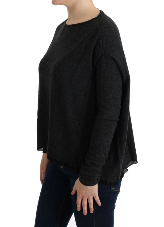 Costume National – Grauer Viskose-Strickpullover