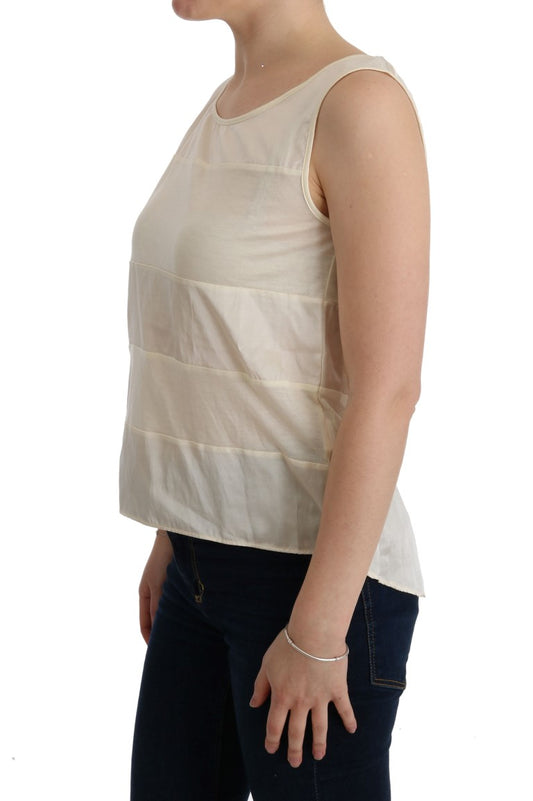 Costume National Beige Asymmetrische Topbluse
