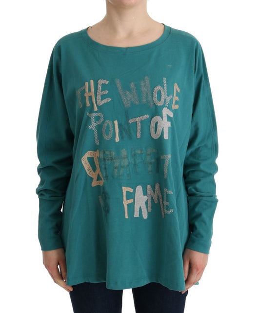 John Galliano – Oversize-Pullover aus grüner Baumwolle