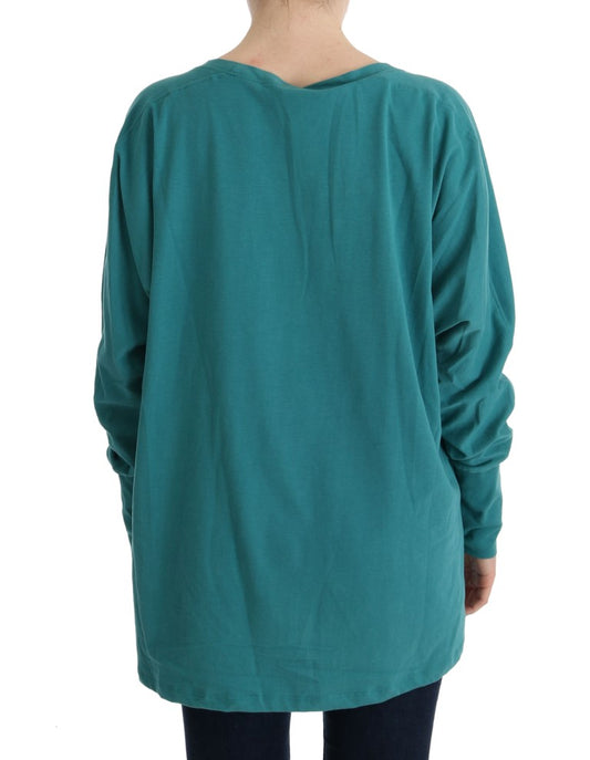 John Galliano – Oversize-Pullover aus grüner Baumwolle
