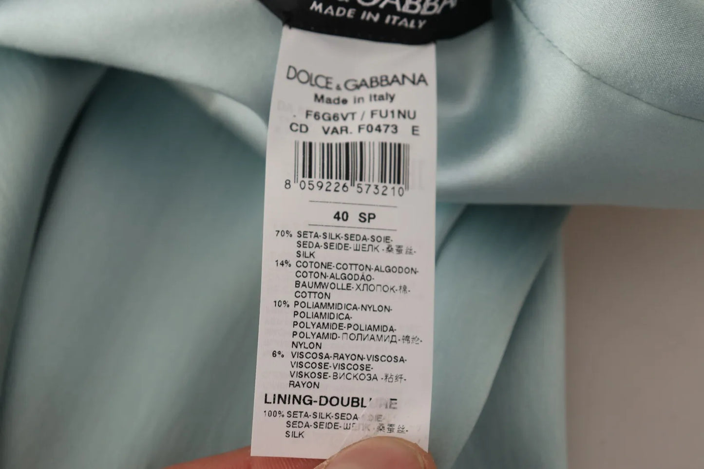 Dolce & Gabbana – Figurbetontes Midikleid aus Seide in Mintgrün mit One-Shoulder-Träger