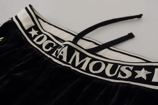 Dolce & Gabbana Schwarze Jogger-Jogginghose aus Baumwolle