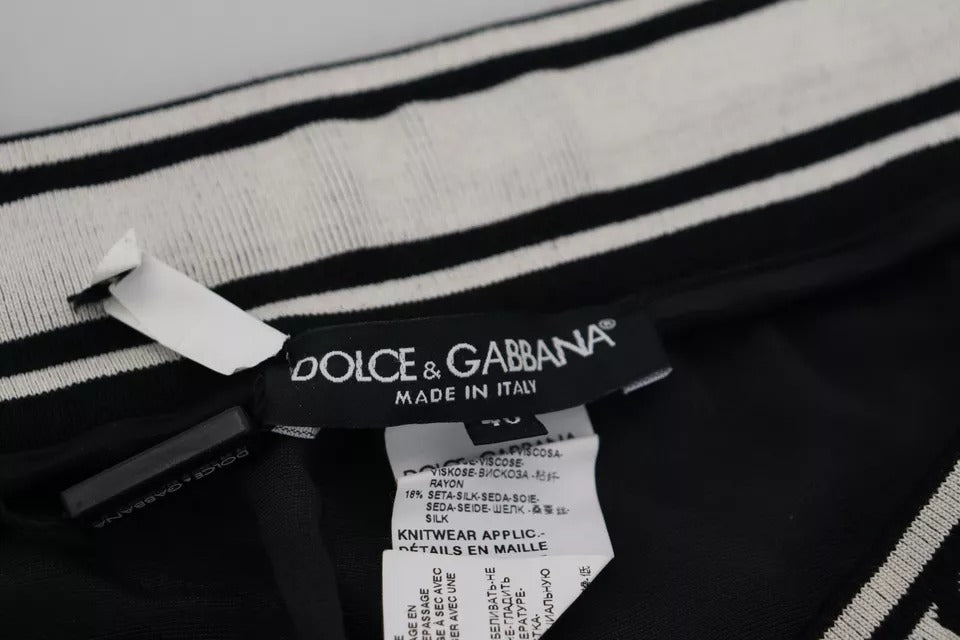 Dolce & Gabbana Schwarze Jogger-Jogginghose aus Baumwolle