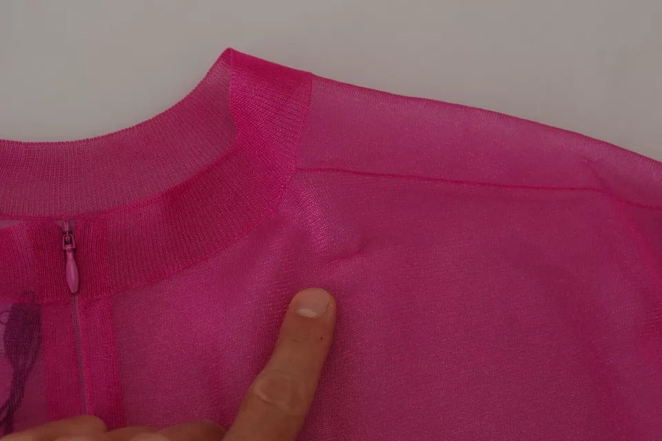 Dolce & Gabbana Fuchsia Polyester Rundhalspullover