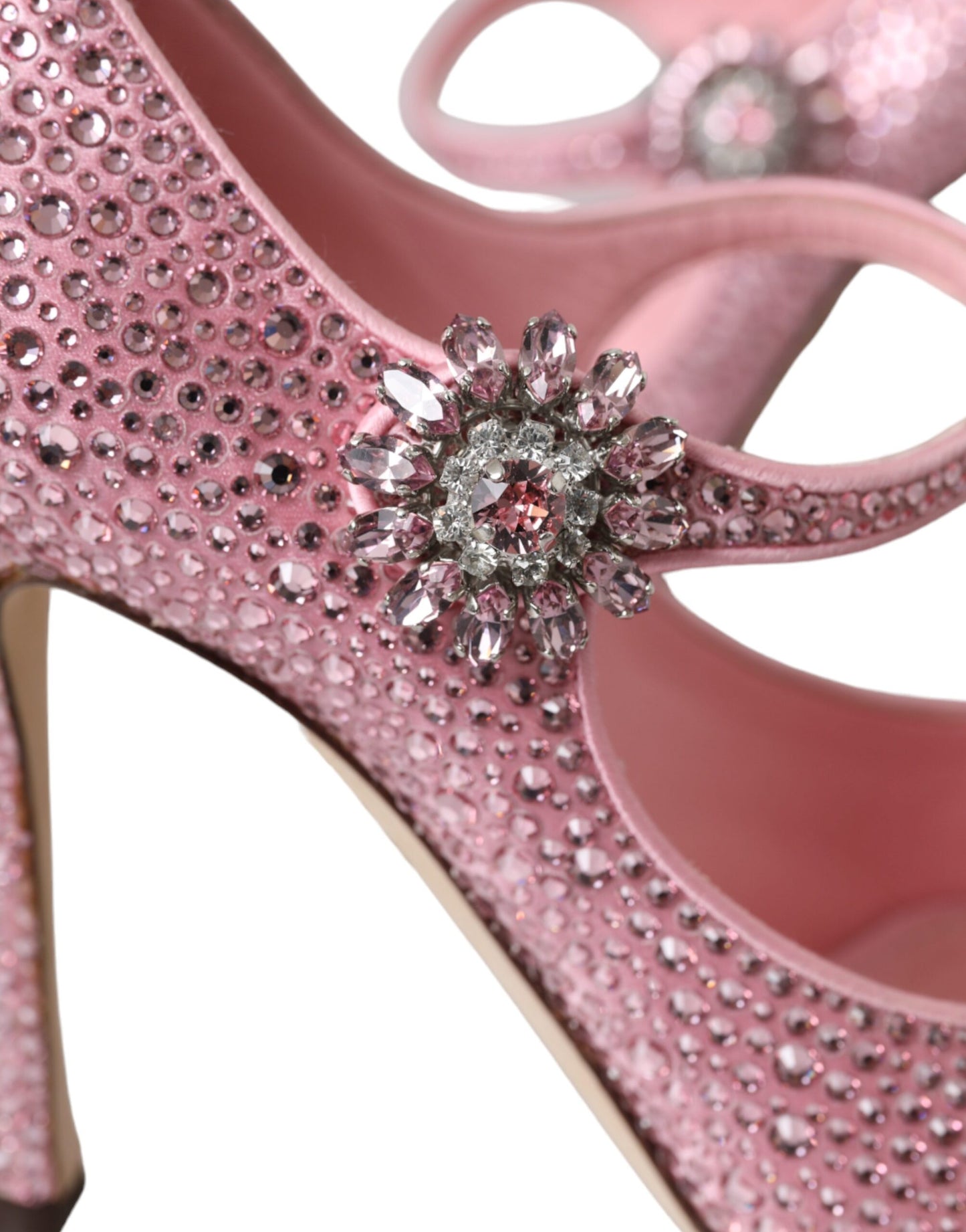 Dolce & Gabbana Pink Strass Kristall Heels Pumps Schuhe