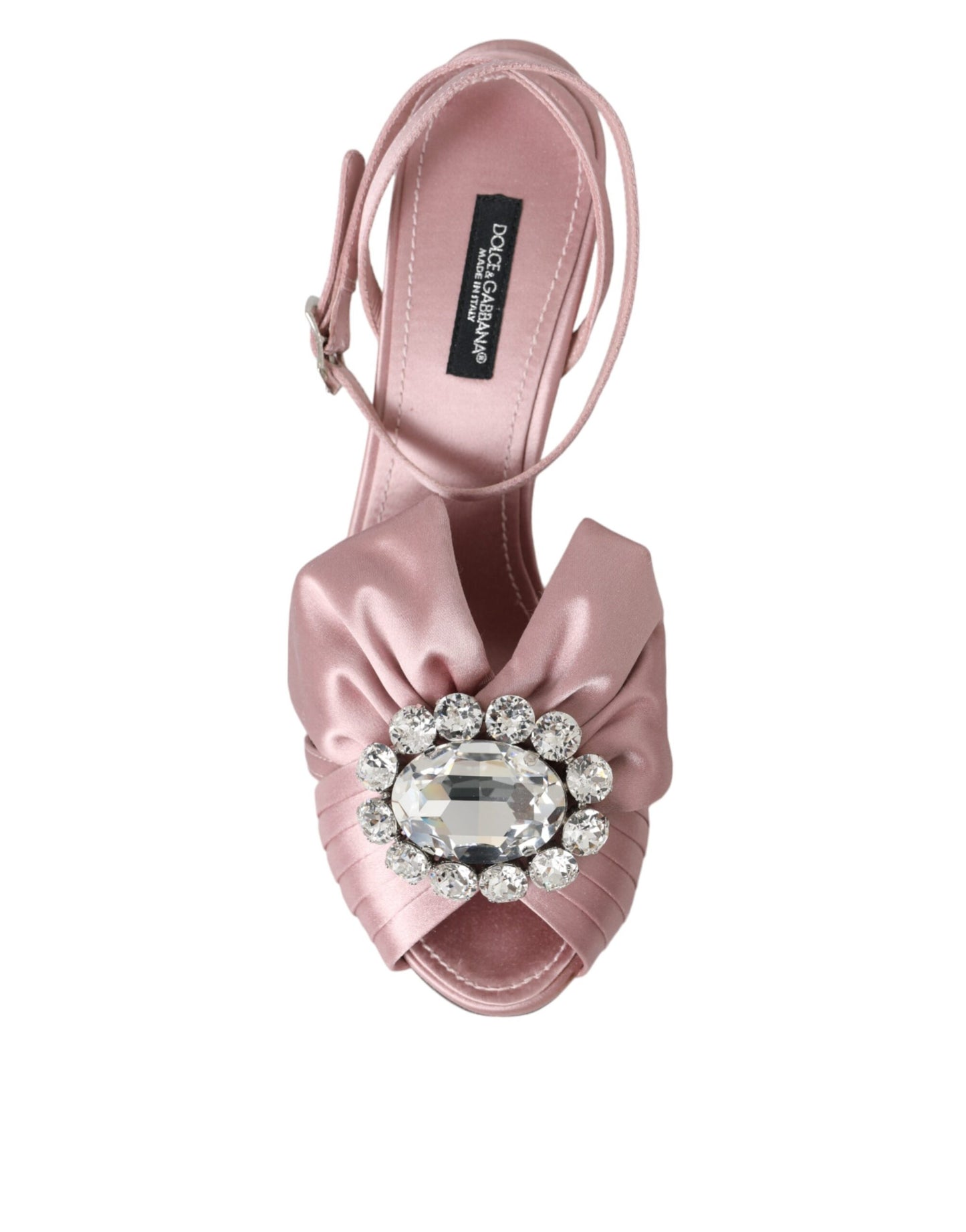 Dolce & Gabbana Pink Keira Crystal Heels Sandalen Schuhe