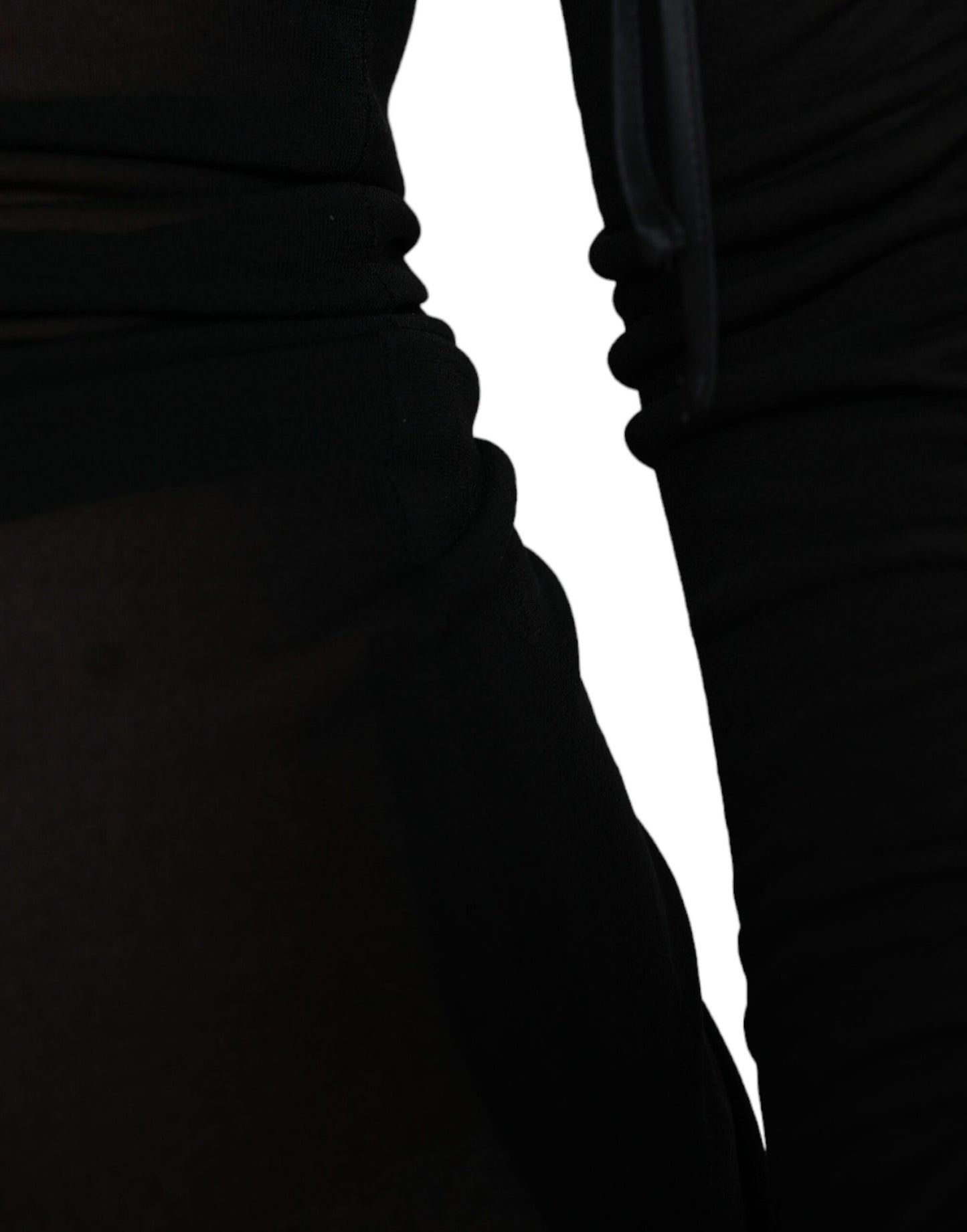 Dolce & Gabbana – Schwarzes, transparentes, figurbetontes Etui-Midikleid