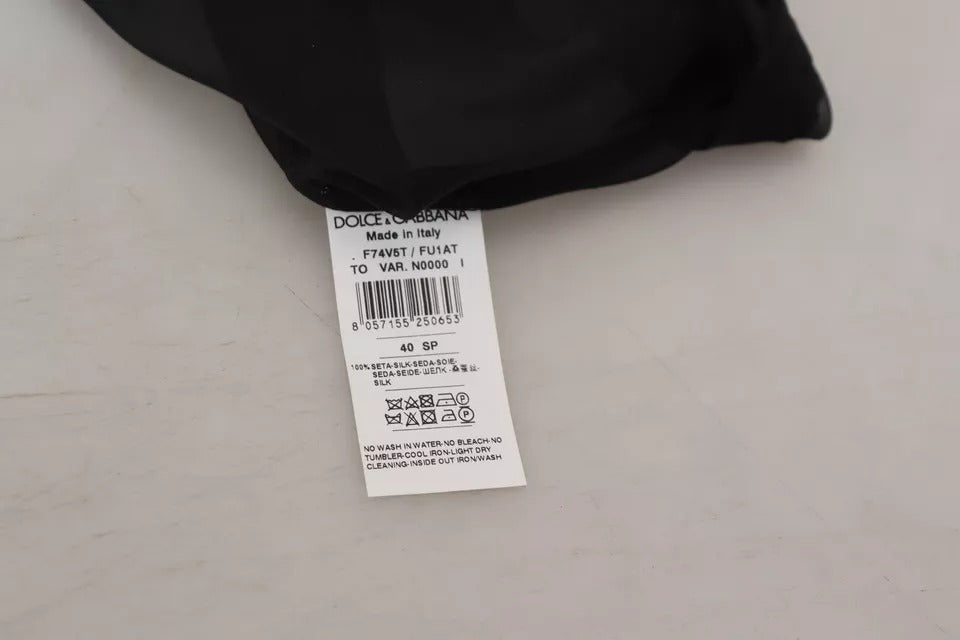 Dolce & Gabbana – Transparente Bluse aus schwarzem Netzstoff