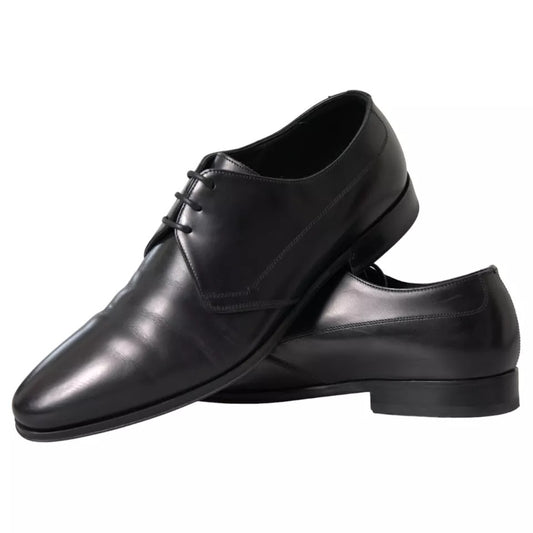 Dolce & Gabbana – Derby-Schuhe aus schwarzem Leder für formelle Anlässe
