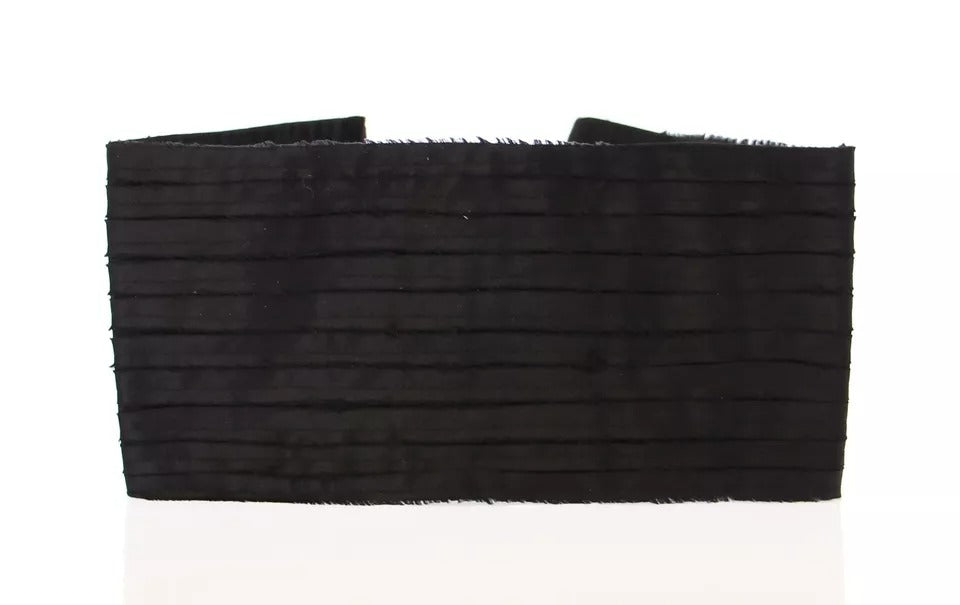 Dolce & Gabbana Damen-Taillenkummerbund aus schwarzer Seide