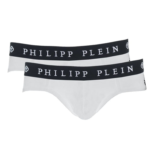 Philipp Plein – Weiße Herren-Boxershorts aus Baumwolle