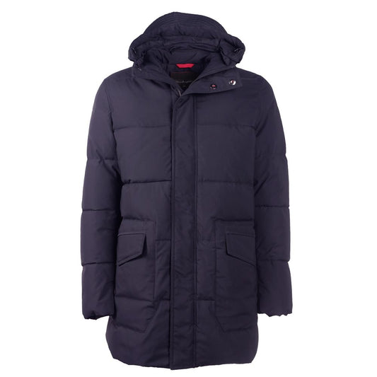 Emilio Romanelli Blaue Polyester-Herrenjacke