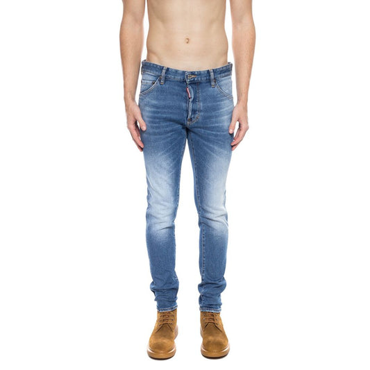 Dsquared² Herren-Jeans im Used-Look aus blauer Baumwolle