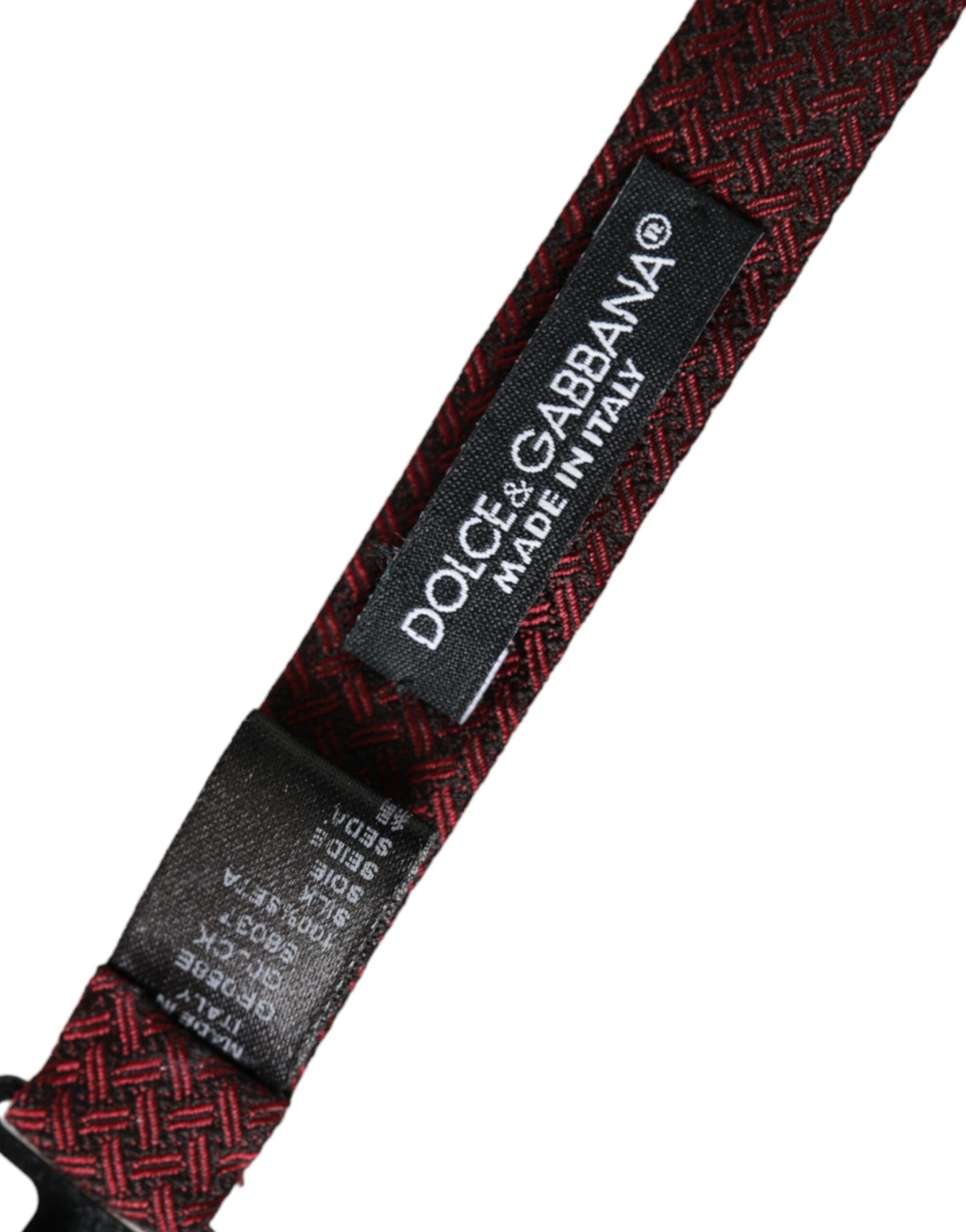 Dolce & Gabbana Rote Seidenfliege mit verstellbarem Halsausschnitt