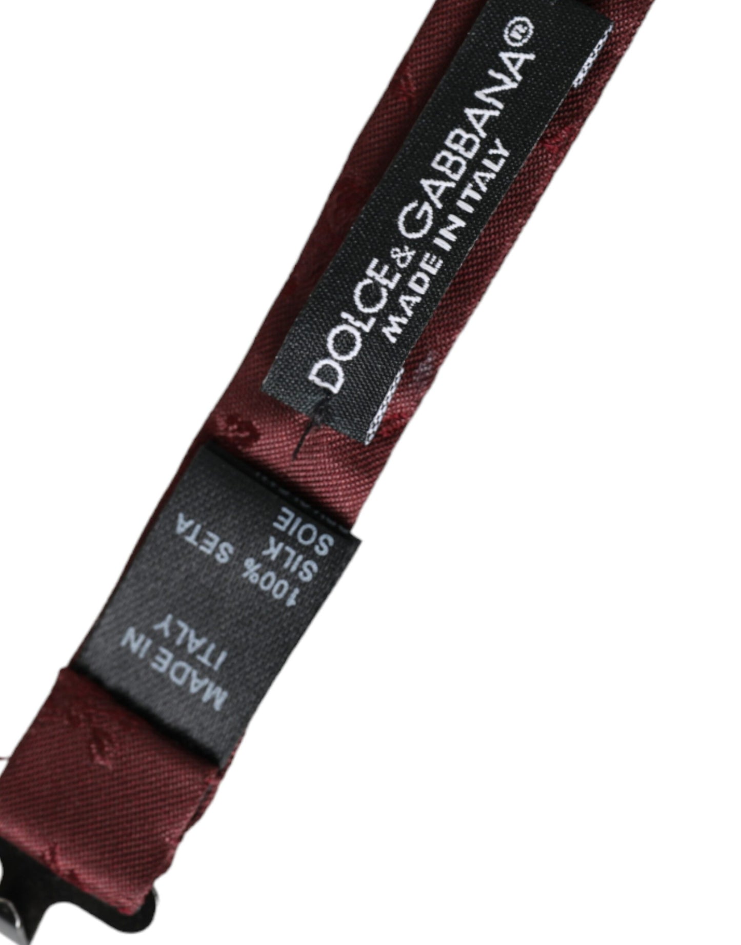 Dolce & Gabbana – Kastanienbraune Fliege aus geblümter Seide mit verstellbarem Hals