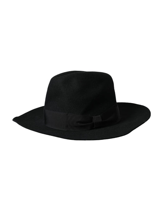 Dolce & Gabbana Black Rabbit Fedora Trilby Damenhut