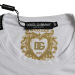 Dolce & Gabbana – Weißes, kurzärmliges T-Shirt aus Baumwolle mit Rundhalsausschnitt