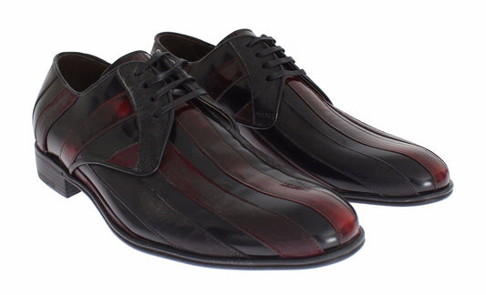 Dolce & Gabbana – Formelle Lederschuhe in Schwarz und Bordeaux