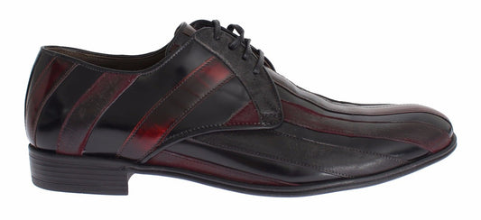 Dolce & Gabbana – Formelle Lederschuhe in Schwarz und Bordeaux