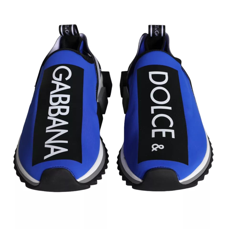 Dolce & Gabbana Blaues Logo Low Top Sorrento Sneakers Schuhe