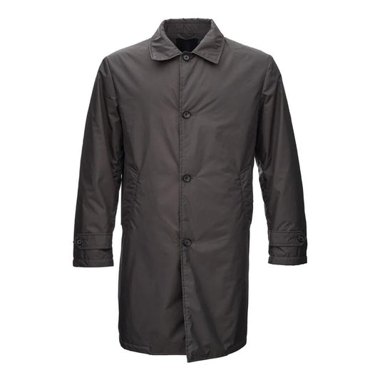 Braune Trenchcoatjacke aus Polyester für Herren hinzufügen