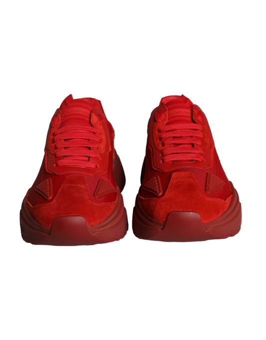 Dolce & Gabbana Rote Daymaster Low Top Sneakers aus Leder