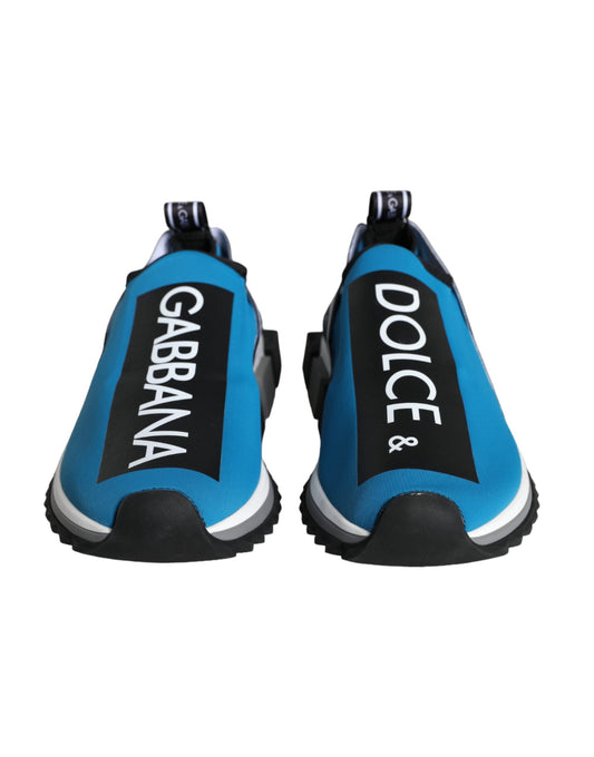 Dolce & Gabbana Blaues Logo Low Top Sorrento Herren Sneakers Schuhe