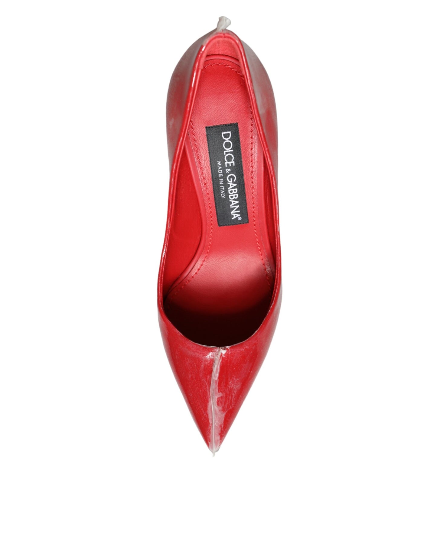 Dolce & Gabbana Rote Lackleder Kunstperlen Heels Pumps Schuhe