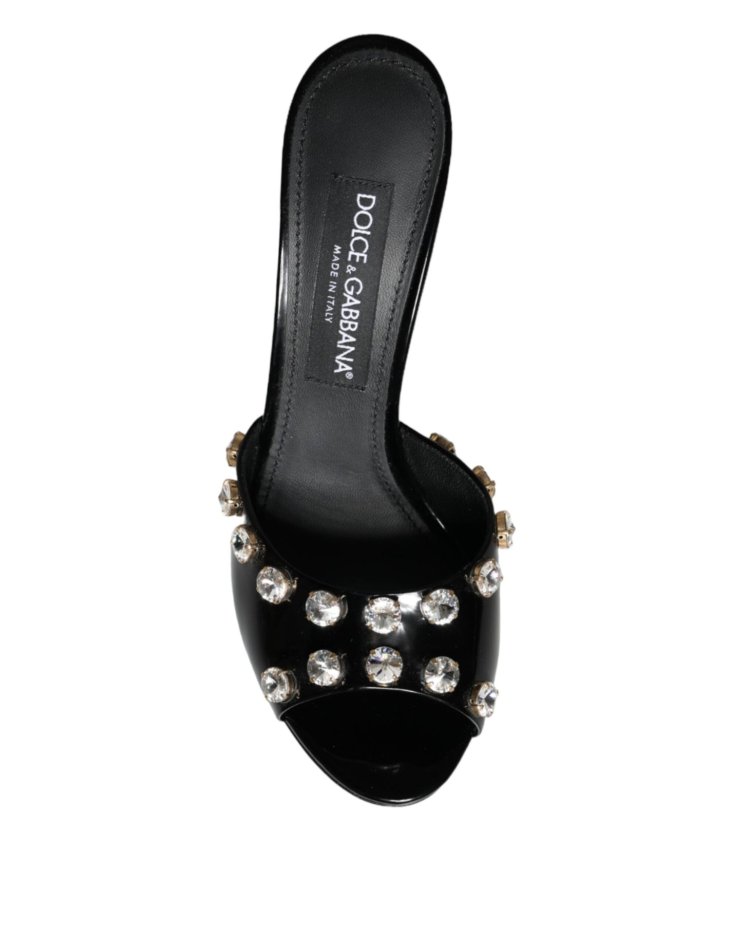 Dolce & Gabbana Schwarze Kristall Heels Keira Sandalen Schuhe