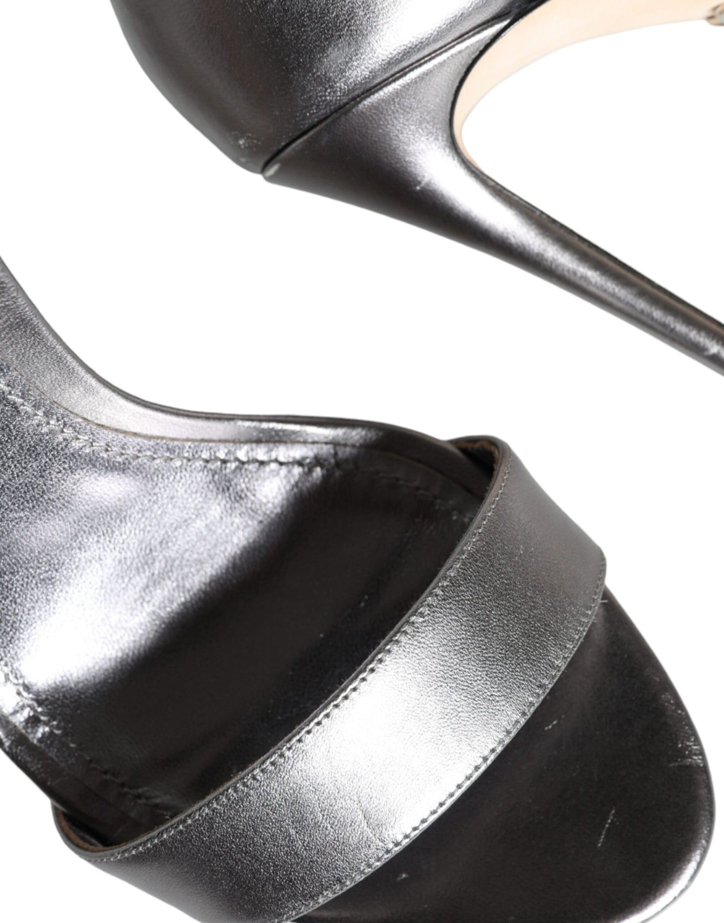 Dolce & Gabbana Silber KEIRA Heels Knöchelriemen Sandalen Schuhe