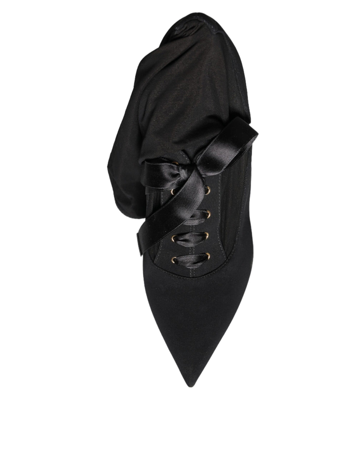 Dolce & Gabbana Schwarze Stiletto-Absätze, wadenlange Stiefel