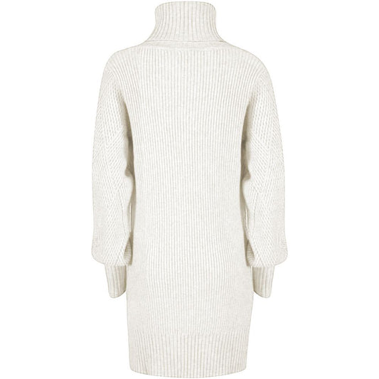 Yes Zee White Marabou Women Dress