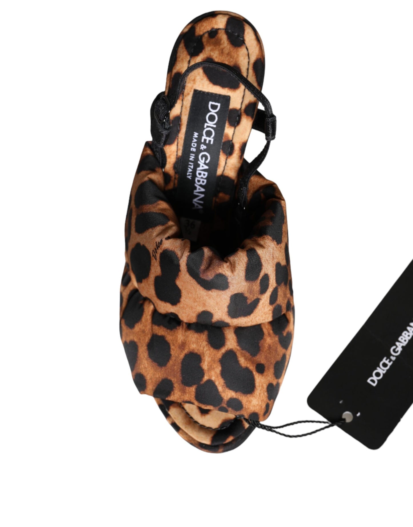 Dolce & Gabbana Braune Leoparden-Slingback-Sandalen Keira