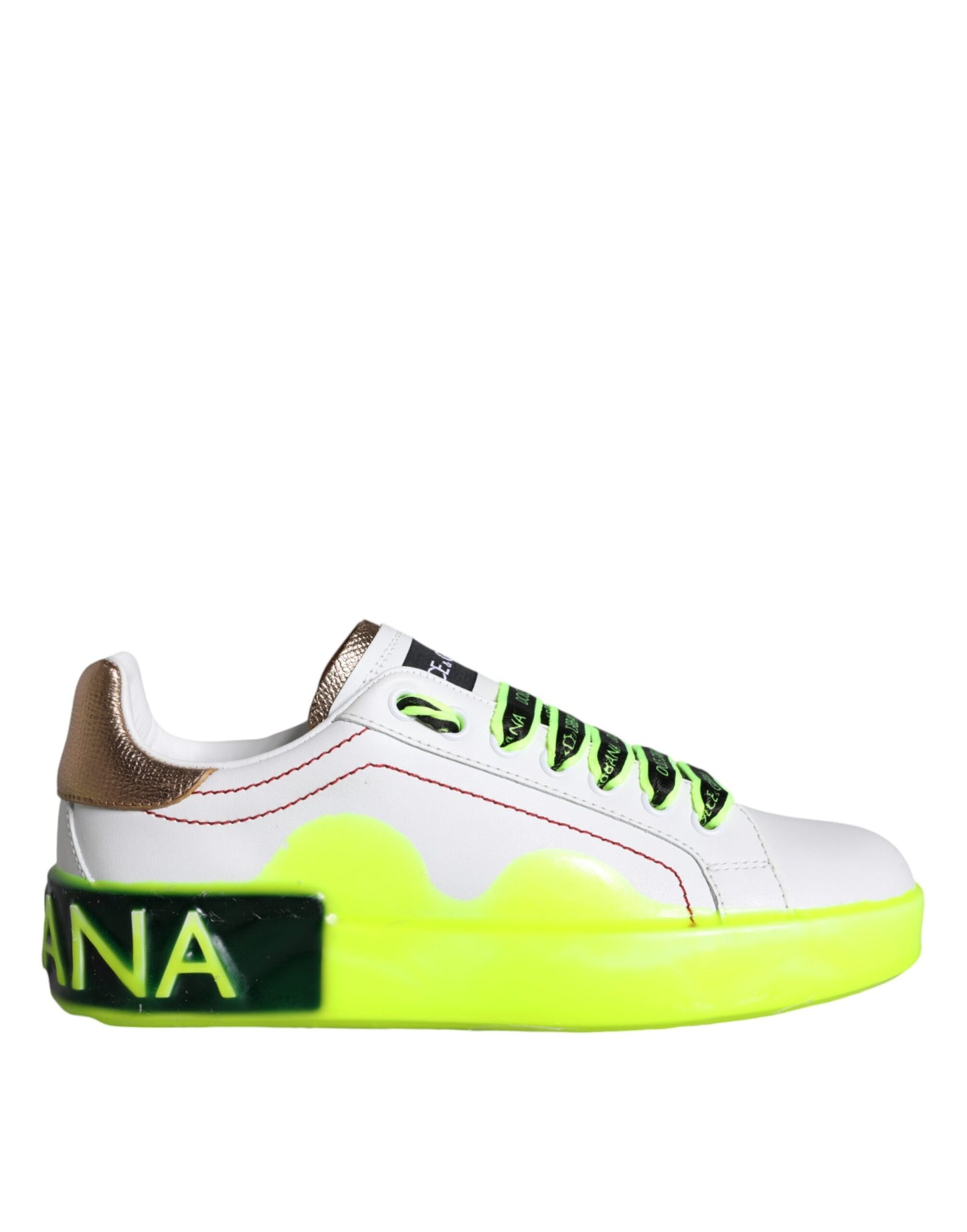 Dolce & Gabbana – Portofino – Niedrige Sneakers aus weißem Leder