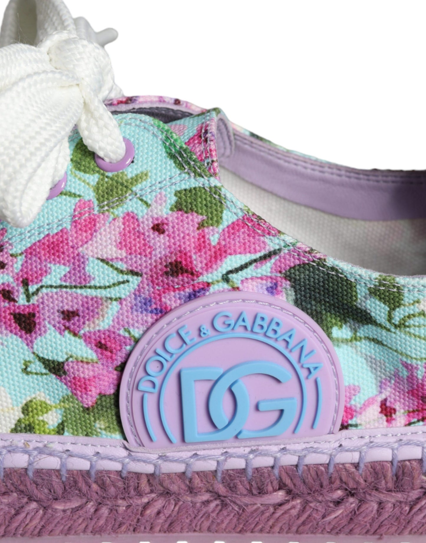 Dolce & Gabbana – Espadrilles-Sneakers aus mehrfarbigem Canvas mit Blumenmuster