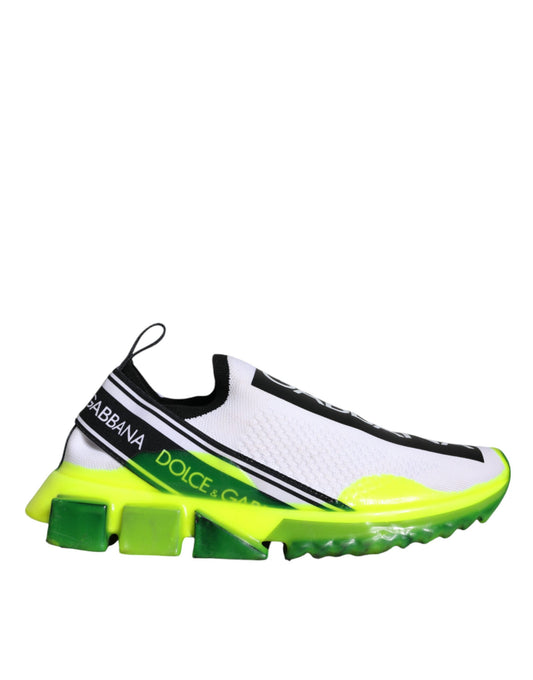 Dolce & Gabbana Weiß Gelb Slip On Sorrento Sneakers Schuhe