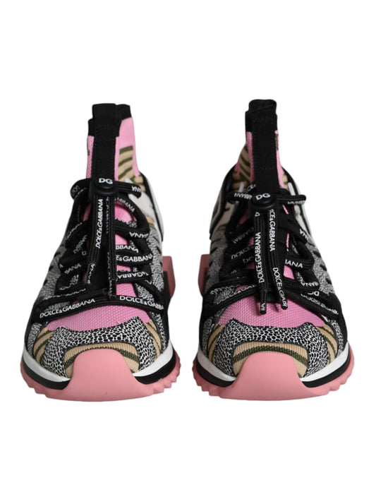 Dolce & Gabbana Mehrfarbige Sorrento Socken Logo Sneakers Schuhe
