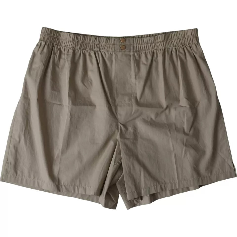 Dolce & Gabbana – Boxershorts aus brauner Baumwolle in regulärer Passform