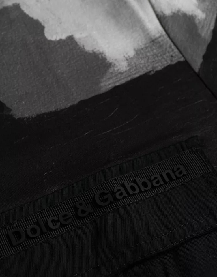 Dolce & Gabbana Mehrfarbiges Camouflage-T-Shirt aus Baumwolle mit Rundhalsausschnitt